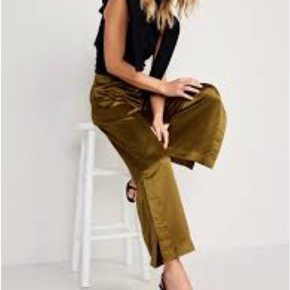 Old Navy satin track pants, small tall